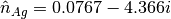 \hat{n}_{Ag}=0.0767-4.366i